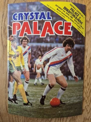 1979/80 Crystal Palace V Brighton Div1 Football Programme VGC - Image 1 of 3