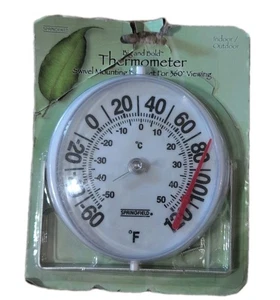 Großes fettes Thermometer mit Halterung Innen Außen leicht ablesbare Zahlen  - Bild 1 von 1