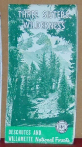 1969 Topographical Three Sisters Wilderness/Deshutes-Williamette National Forest - Picture 1 of 1