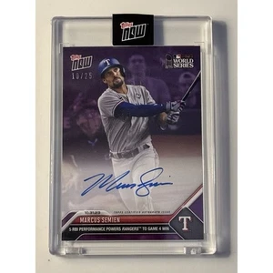 10/25*Marcus Semien* AUTO World Series Champs Rangers 2023 MLB TOPPS NOW® #1067 - Bild 1 von 3