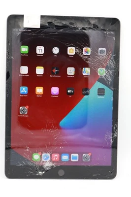 Apple iPad 7.Gen Wifi + LTE 128GB A2198 Grau Displayschaden #5946 - Bild 1 von 4