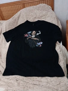 Camisa Parca XL Negra Gráfica Camiseta Manga Corta RARA "Bop Time" Taza de Café - Imagen 1 de 5