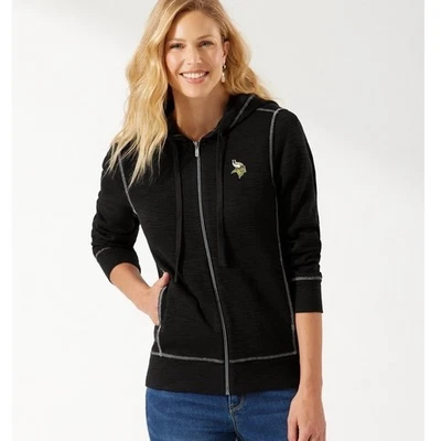 Tommy Bahama Minnesota Vikings NFL Tobago Bay Full Zip Hoodie Womens Small - Image 1 of 4