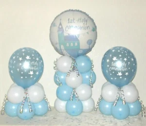 Kommunion JUNGE - Tischballon Deko Aufsteller Set - kein Helium nötig - Bild 1 von 1