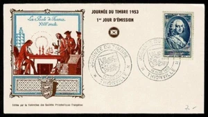SE76 FRANCE 1953 FDC Stamp day - Comte d'Argenson - Picture 1 of 2