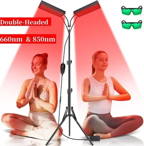 Red Light Therapy for Body Double-Headed Infrared Light Therapy Lamp Device - Picture 1 of 14