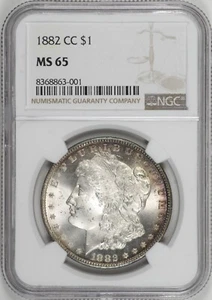1882-CC Morgan Silver Dollar $1 NGC MS65, Choice! [BN001] - Picture 1 of 4