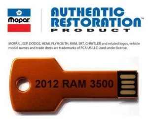 2012 Dodge Ram 3500 Truck Factory Shop Service Repair Manual USB Drive - Picture 1 of 4
