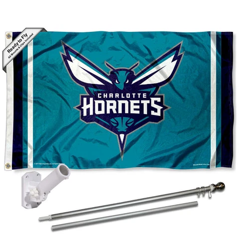 Charlotte Hornets Flag Pole and Bracket Kit Cover