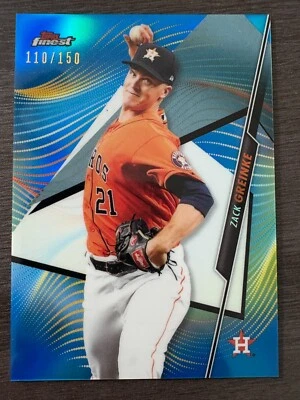 2020 Topps Finest Zack Greinke #90 Blue Refractor serial /150 - Image 1 of 2