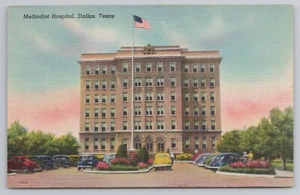 Postal del Hospital Metodista en Dallas Texas TX década de 1940 - Imagen 1 de 2
