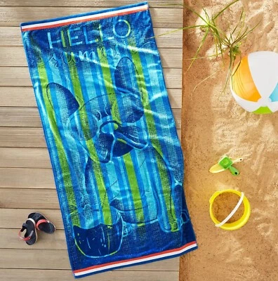 (2Pk) PUG "Hola Verano" TOALLAS DE PLAYA, 5 pies Largo, perro, niños, adolescentes, grueso, suave Foto 1 de 4