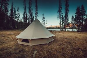 WHITEDUCK Canvas Bell Tent 2.5 M Mini Regatta Glamping Camping - Lightweight