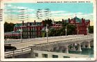Monroe Street Bridge und St. Mary's Academy Monroe MI c1930 Postkarte R76