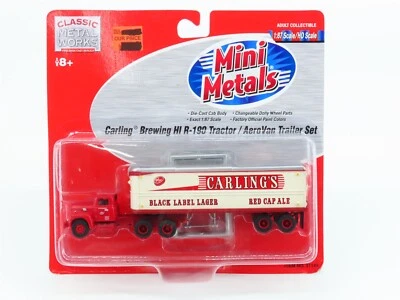 HO Scale CMW Mini Metals 31149 Carling Brewing Tractor w/ Aerovan Trailer Set - Image 1 of 4