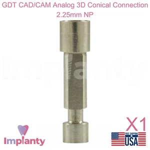 GDT Dental CAD/CAM Analógico 3D Conexión Cónica 2.25mm NP Acero Inoxidable - Imagen 1 de 4