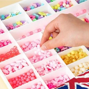 2/4 Layers Box Case Plastic Jewelry Craft Storage Container - Picture 1 of 9