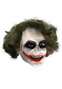 Joker Mask with Hair Costume Accessory