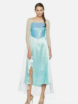 迪士尼冰雪奇缘艾莎豪华公主女式尺寸 4/6 许可服装 (BB) — 第 1/3 张图片