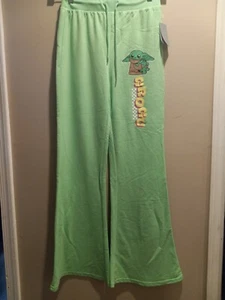 Starwars Womens Green Grogu Vinyl Print Sweatpants Size Small - Imagen 1 de 10