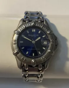 Kenneth Cole New York KC3063 Drivers Watch Dark Blue Dial W/ Calendar - Picture 1 of 13