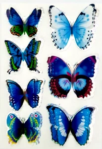 3D Butterflies X7 Wall Art Decal Stickers Large Decoration Art Craft Kids - Picture 1 of 7