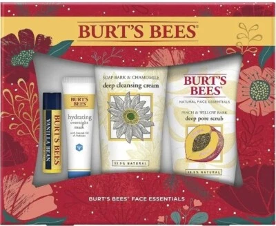 Burt's Bees Cuidado de la Piel Esenciales Set de Regalo de Vacaciones 4 piezas Limpieza Profunda Melocotón Foto 1 de 4
