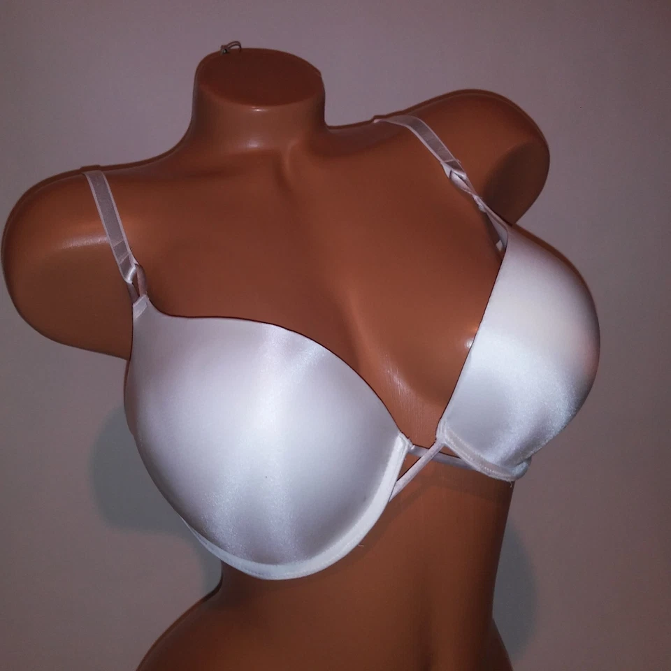 Sujetador Victoria Secret Bombshell Push Up Blanco Sólido Añade 2 Tallas de Copa Sumergir Nuevo Foto 1 de 4