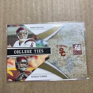2009 Donruss Elite College Ties Combos Gold #17 Mark Sanchez/Patrick Turner/399