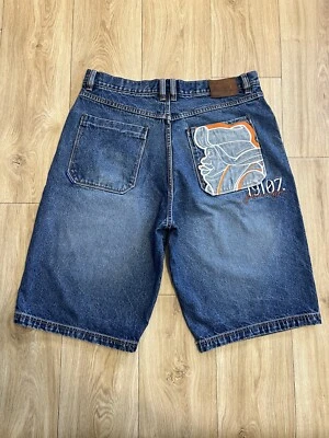 Vintage 90s Platinum FUBU “Russell” Shorts Baggy Wide Leg  W40 Actual (38x14) - Image 1 of 4