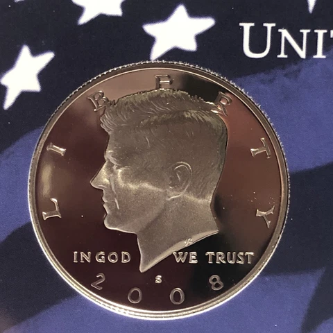 2008-S John F Kennedy (CLAD) Half Dollar GEM PROOF **L@@K* FREE SHIPPING #2008K Cover