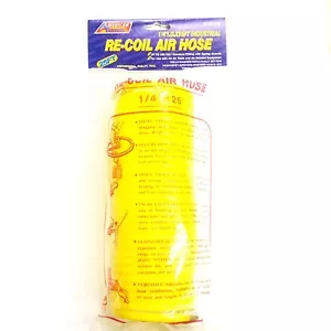 25ft x 1/4" Recoil Air Hose Re Coil Spring Ends Pneumatic Compressor Tool 200psi - Picture 1 of 2
