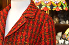Vtg 60'S Handwoven Round Tower Donegal Tweed Blazer Colette Modes  Women Size 14