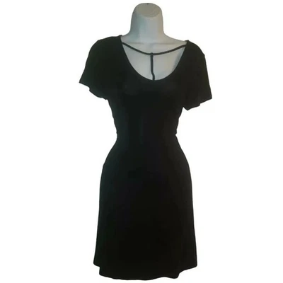 Vestido Camiseta Para Mujer Estilo Años 90 Y2K XS Gargantilla Cuello Patinador Mossimo Negro Foto 1 de 4