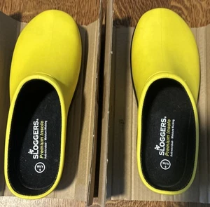 Sloggers Schuhe Damen 9 gelb Komfort Garten Clogs wasserdicht Premium Innensohle - Bild 1 von 10