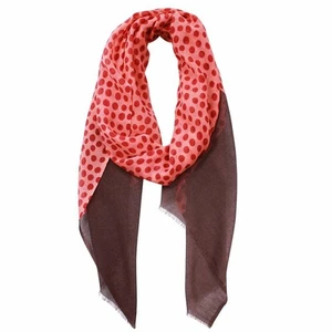 NEW DLUX Nuovo Spot Print Solid Border Scarf Rosewood 190x70cm - Picture 1 of 2
