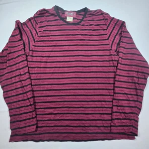 Vintage Denim & Co Damen Langarmshirt groß schwarz rot gestreift - Bild 1 von 7