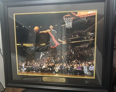 LeBron James Signed Autographed Miami Heat 36x26 Signed Frame🔥 - Image 1 of 4