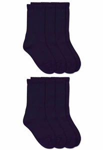 Jefferies Socks Boys Girl Sport Cotton Classic Crew Seamless School Socks 6 Pack - Picture 1 of 9