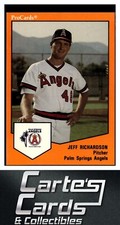 Jeff Richardson 1989 ProCards Minor League Team Sets #469  Palm Springs Angels