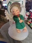 Annalee Mistletoe Angel In Green Gown / Berries 5" In Box