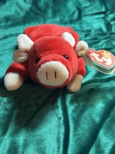 TY Beanie Baby Snort the Red Bull (1995) - Rare Tag Errors - Mint Condition PE - Picture 1 of 7