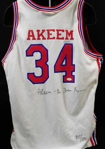 Camiseta deportiva auténtica firmada por Hakeem Olajuwon Houston Cougars LE autenticada por la JSA - Imagen 1 de 6
