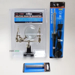 Juego de herramientas de soldadura lupa de mano de ayuda con kit de alambre de hierro y soldadura de 60 W - Imagen 1 de 5