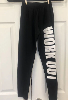 Womens Workout Yoga Leggings Skinny Pants Fitness Black Stretchy Extra Small XS - Image 1 of 4