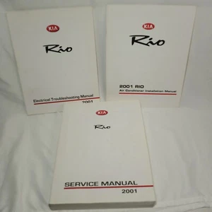 2001 Kia Rio Service Repair Manual Book Set Of 3 Electrical Manual A/C Manual - Picture 1 of 9