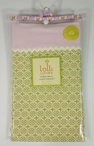 NUEVO EN PAQUETE Lolli Living Amapola Semilla Rosa Verde Blanco Ventana Cortina de Cenefa - Imagen 1 de 7