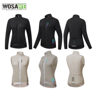 WOSAWE Women's Winter Cycling Sportswear Adjustable YKK Zip Cycling Jacket/Vest - Picture 1 of 18