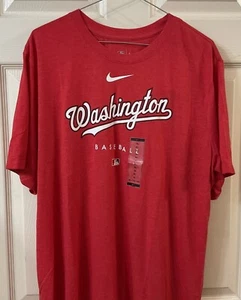 NWT Nike Men’s Authentic Washington Nationals Tri Blend Early Work Shirt XL - Picture 1 of 12