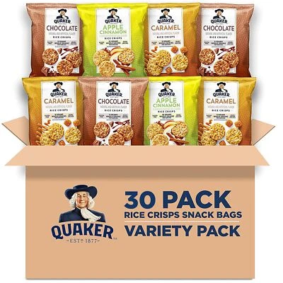 Patatas fritas de arroz Quaker sin gluten 3 sabores dulce variedad mezcla 0,91 oz bolsas paquete de 30 Foto 1 de 4